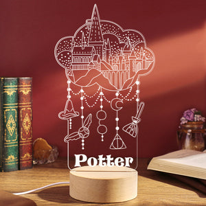 Harry Potter Lamp Table Night Lights Custom Housewarming Gifts For Friends Night Light Hogwarts Nursery Decor