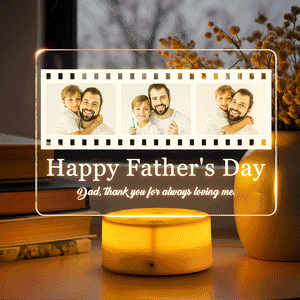Gift For Dad Personalized Night Light Custom Photo Lamp For Father