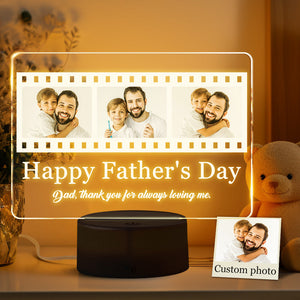 Gift For Dad Personalized Night Light Custom Photo Lamp For Father