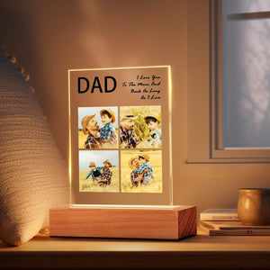 Father's Day Gift Custom Photo Night Light Light Up the Night Best Gift for Dad