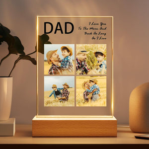 Father's Day Gift Custom Photo Night Light Light Up the Night Best Gift for Dad