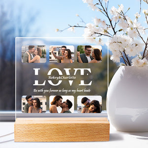 Custom Engraved Photo Night Light Love Night Light Gifts For Lovers Anniversary Gifts