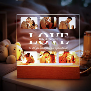 Custom Engraved Photo Night Light Love Night Light Gifts For Lovers Anniversary Gifts