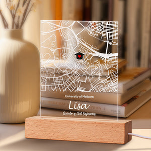 Custom Engraved Map Memorized Night Light Best Gifts For Graduation