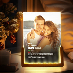 Custom Photo Movie Poster Night Light