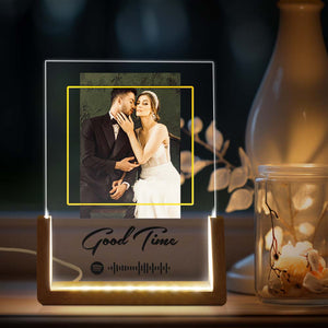 Good Time Personalized Photo Song Plaque Custom Night Light Spotify Plaque Lamp with Spotify Code Anniversary Gift - MyPhotoLighter