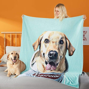Photo Blanket Personalized Throw Blanket with Your Pet Photo