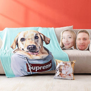 Custom Blanket with Pet Photo Gifts For Dog Lovers