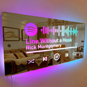Scannable Spotify Code Mirror Light Marquee Gift - MadeMineAU