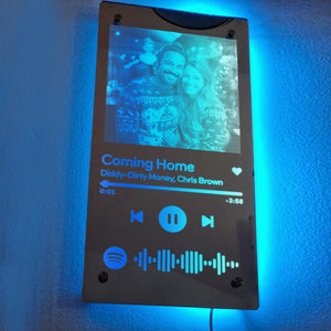 Scannable Spotify Code Personalized Mirror Light Couple Gift - MadeMineAU