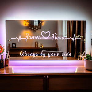 Custom Name Mirror Light Custom Night Light Family Love Home Gift - MadeMineAU