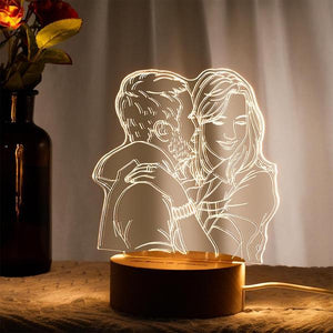 Custom Engraved 3D Photo Lamp Personalized Night Light Anniversary Gifts