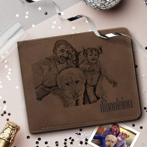 Custom Photo Wallet With Text Best Gifts For Dad
