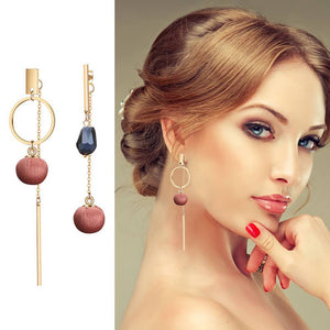 Copper Dangle Earring With Crystal For Women Girl - MadeMineAU