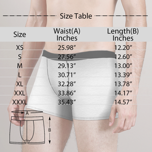 Men's Christmas Gifts Solid Color Custom Face Boxer Shorts - MadeMineAU