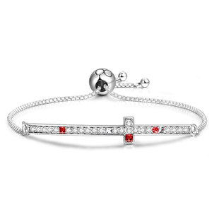 Cross Bracelet Sterling Silver With Swarovski Crystal For Women - MadeMineAU