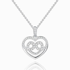 Love Hug Necklace Silver Heart Valentine's Day Gifts - MadeMineAU