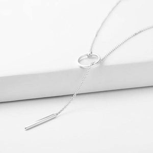 Circle Necklace Women's Necklace Silver Anniversary Gifts - MadeMineAU