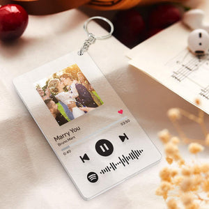 Custom Spotify Code Music Plaque Keychain(4.7in x 7.1in)-Mother`s Day Gifts - MadeMineAU