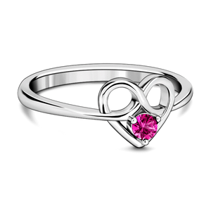 Heart Infinity Wedding Ring With Zircon 925 Sterling Silver For Women - MadeMineAU