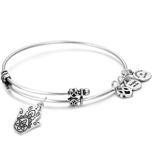 Hamasa Hand Engraved Charm Bangle For Women - MadeMineAU