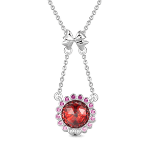 Red Celebrate Christmas Necklace Gifts For Her Platinum Plated - MadeMineAU