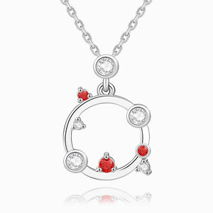 Completeness Circle Necklace With Zircon Platinum Plated For Men Women - MadeMineAU