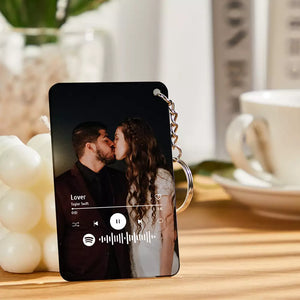Custom Acrylic Spotify Glass Keychain/Plaque Gift for Couples - MadeMineAU