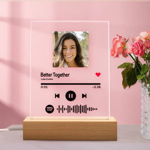 Custom Spotify Code Music Plaque Glass Gifts For Couple
