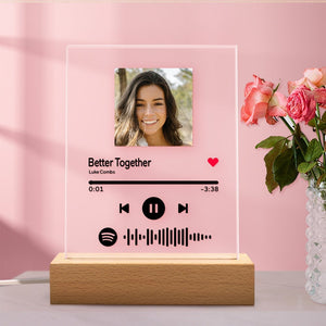 Custom Spotify Code Music Plaque Glass Gifts For Friends