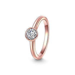 Only Love Circle Halo Wedding Ring Rose Gold For Women - MadeMineAU