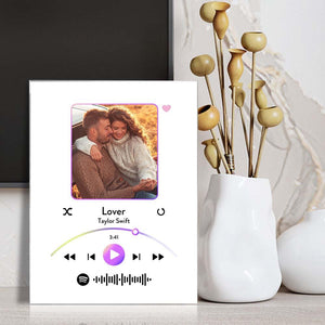 Custom Spotify Code Scanable Plaque Personalized Photo Plaque Gift