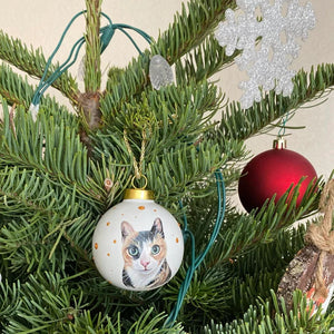 Custom Pet Portrait Ornament Hand Painted from Your Photographs Personalized Christmas Gift - MadeMineAU