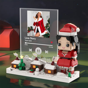 Christmas Gifts Custom Brick Figures & Music Code Plaque Personlized Music Brick Figures