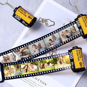 Custom Keychain Multiphoto Colorful Camera Roll Keychain Romantic Customize Anniversary Gifts