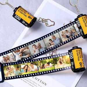 Anniversary Gifts Personalized Photo Keychain Camera Roll Keychain for Wife