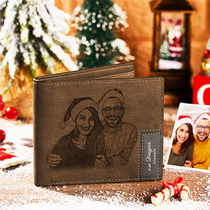 AU Custom Photo Wallet Personalized Wallet Men's Bifold Wallet For Christmas Gift