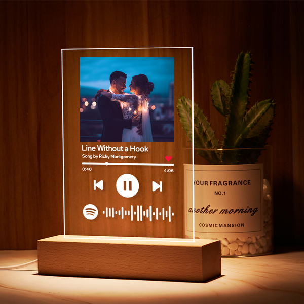 Custom Spotify Plaque Spotify Glass Art Song Plque For Lover