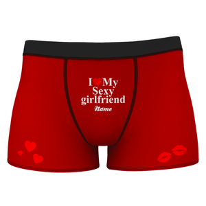 I Love My Sexy Girlfriend Name Shorts Boxer - MadeMineAU