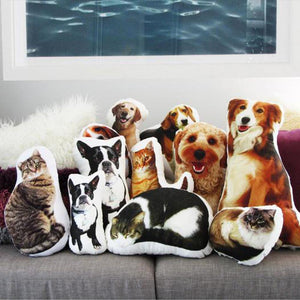 Custom Pet Photo Face Pillow 3D Portrait Pillow-dogs - MadeMineAU