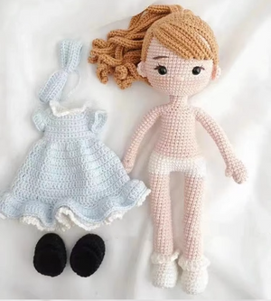 Custom Crochet Doll 1 Person Full Body Personalized Sister Gift
