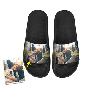 Custom Pet Photo Men's Slide Sandal - MadeMineAU